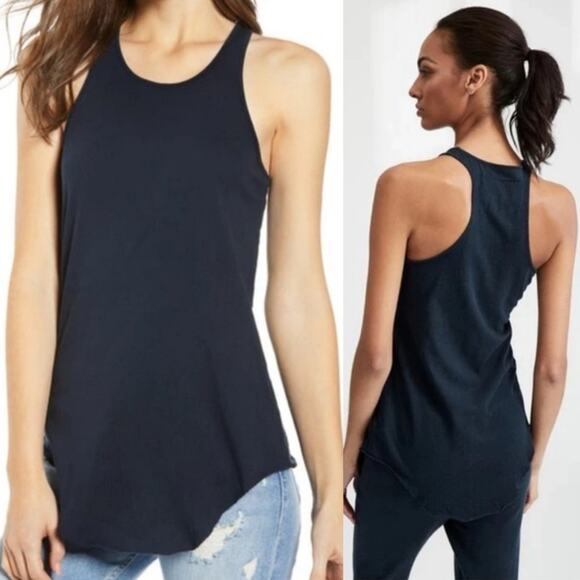 Frank & Eileen Lab Tee Tank Top Gray Raw Asymetrical Hem 100% Cotton Minimalist - Picture 7 of 7